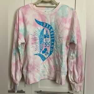 Disneyland D 55 Mickey Mouse Pink & Blue Tie Dye Sweatshirt